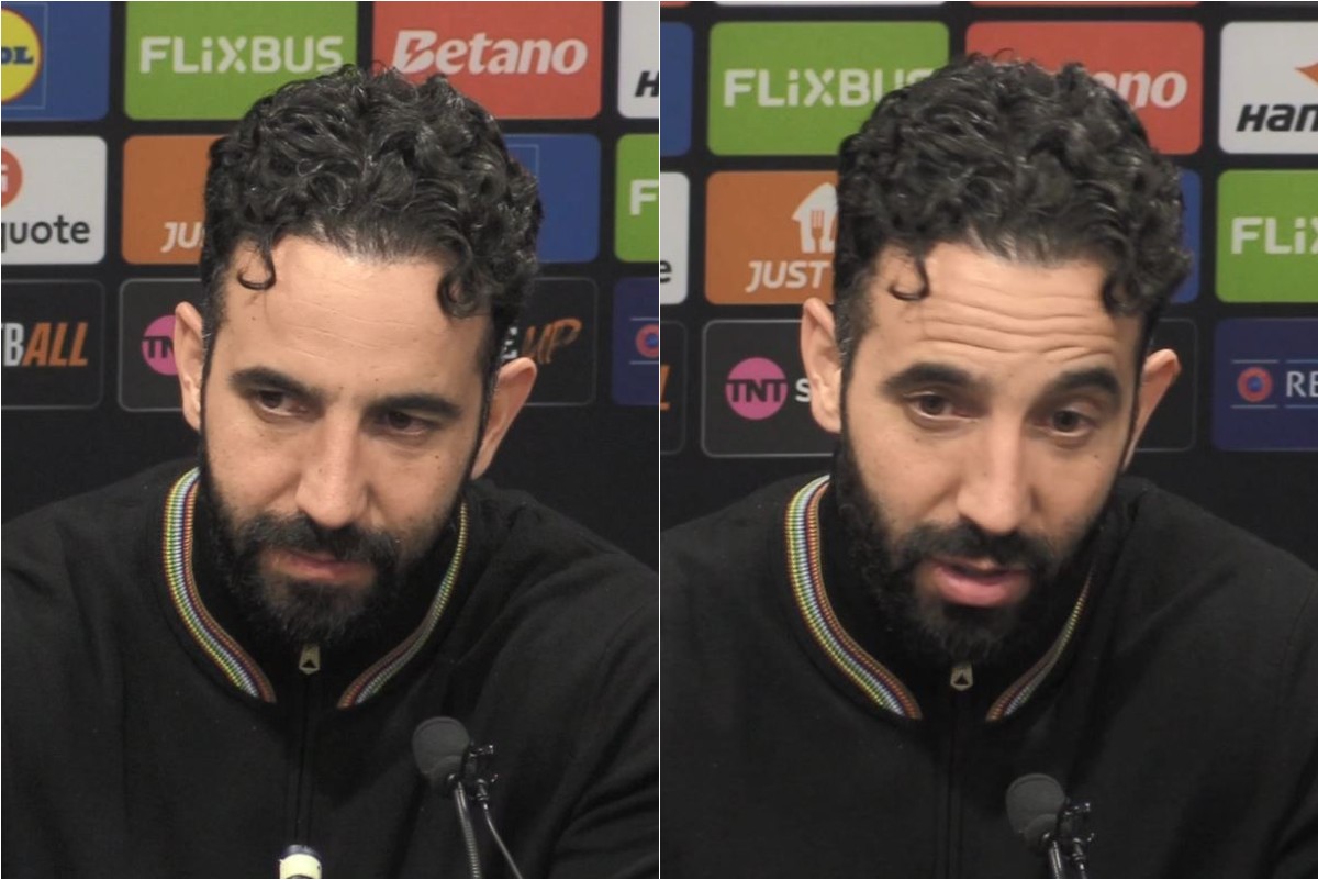 Ruben Amorim at the post-match press conference