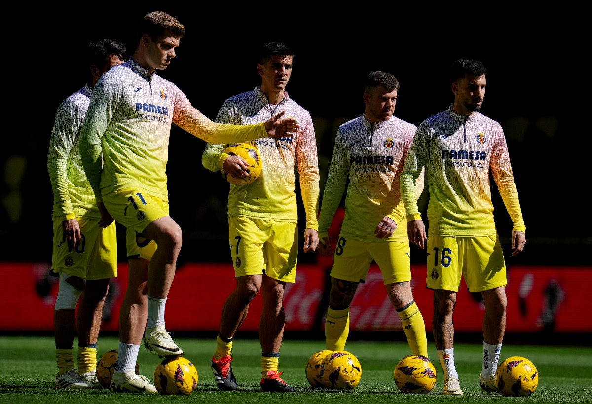 Villarreal players at training