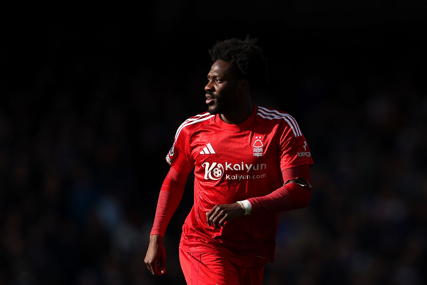 Nottingham Forest defender Ola Aina in action 