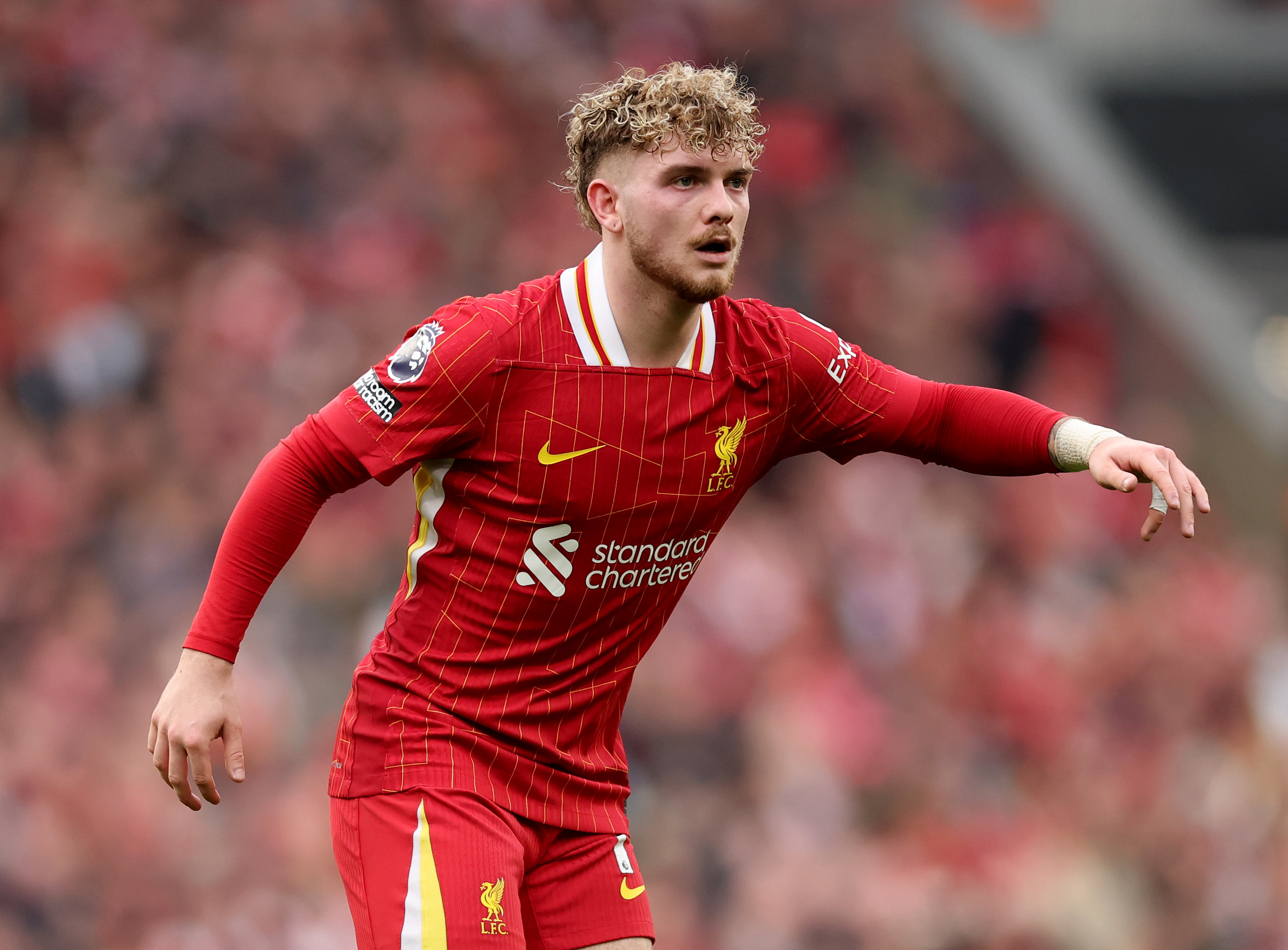 Harvey Elliott in action for Liverpool