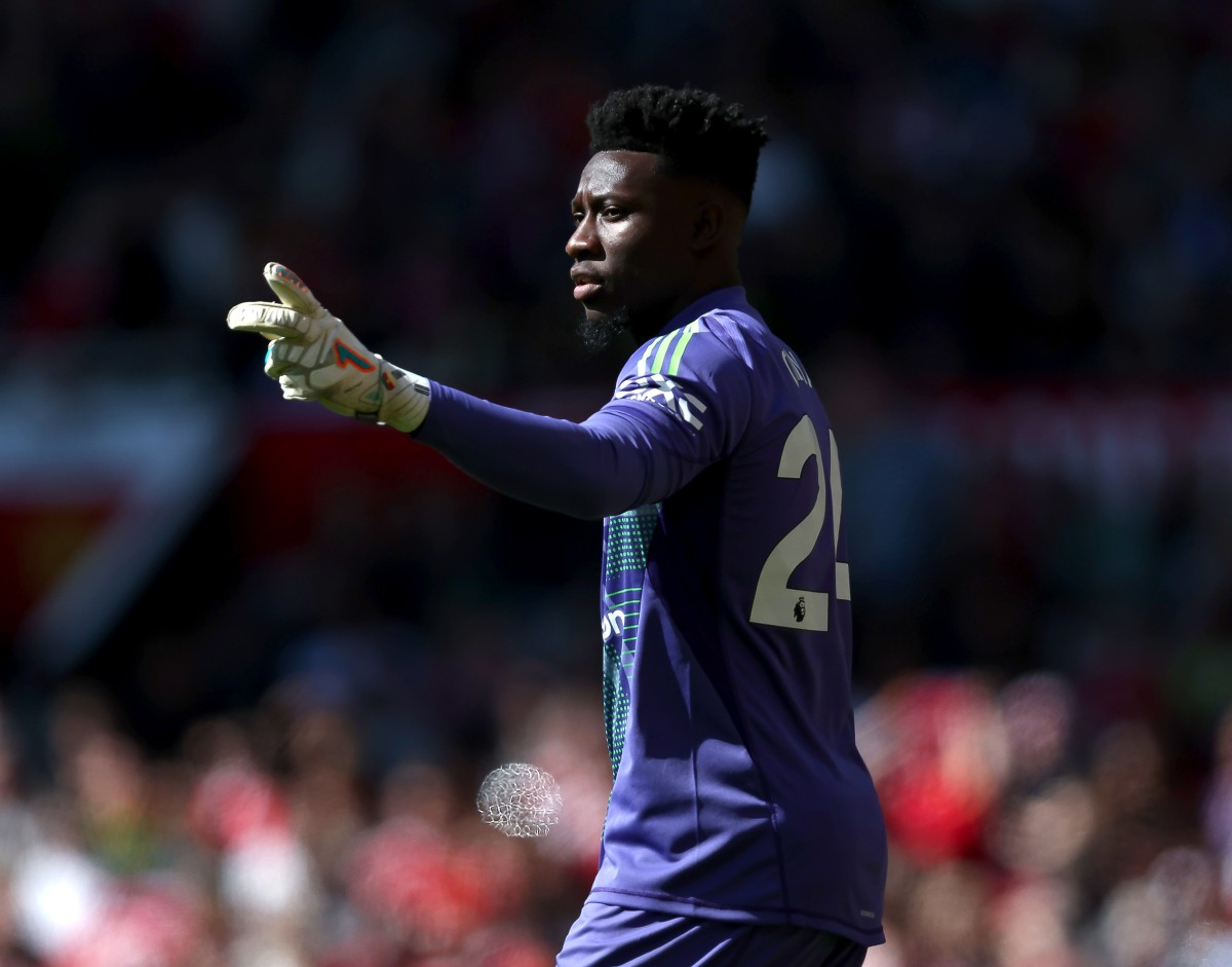 Andre Onana in action for Manchester United against Wolves