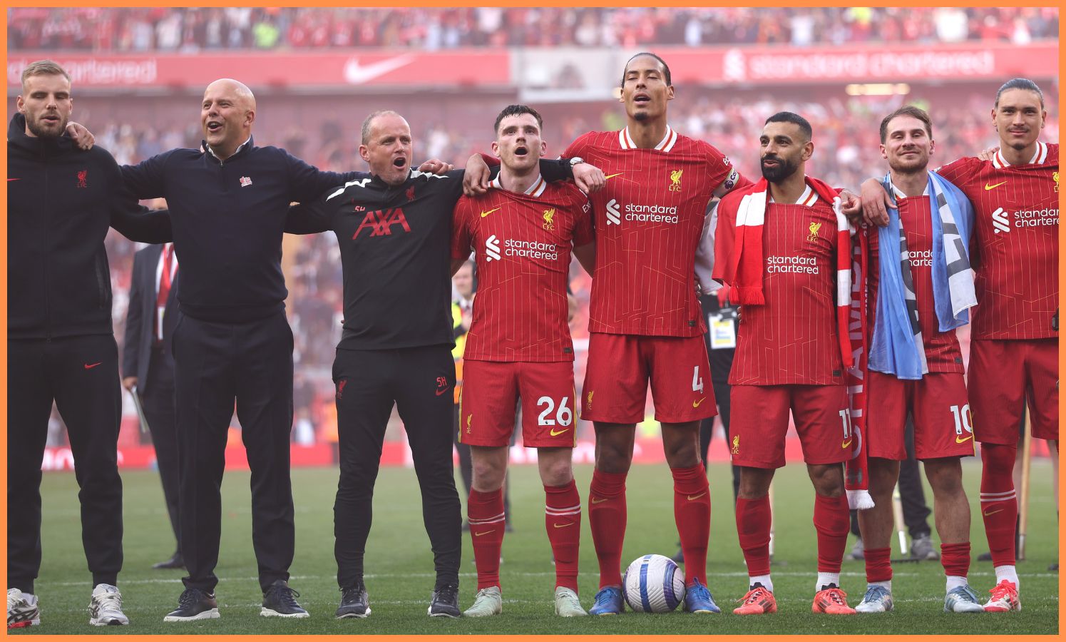 Liverpool players celebrate