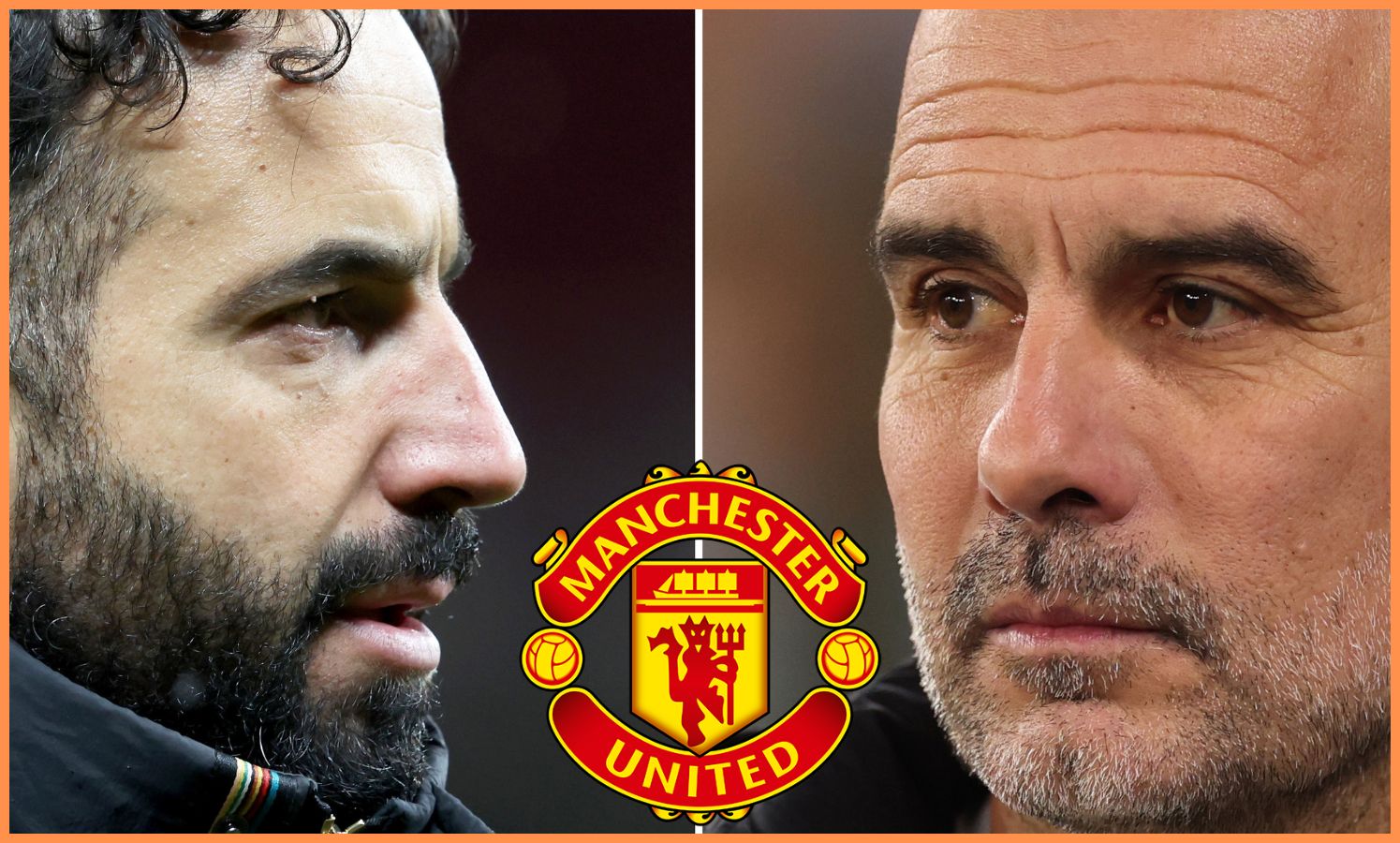 Ruben Amorim and Pep Guardiola