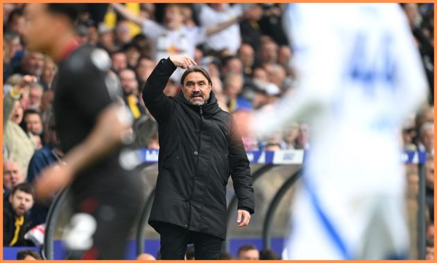 Daniel Farke during Leeds vs Stoke City