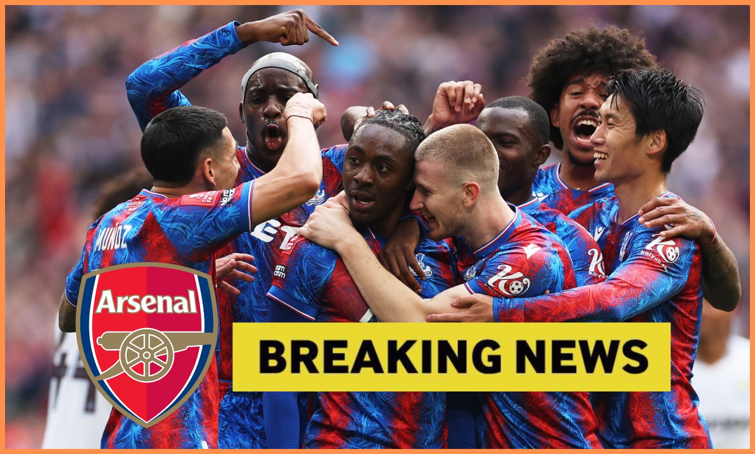 Eberechi Eze celebrates his teammates