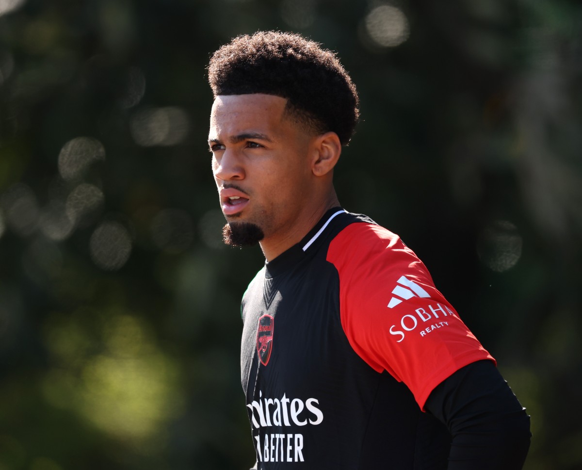 Ethan Nwaneri in Arsenal training