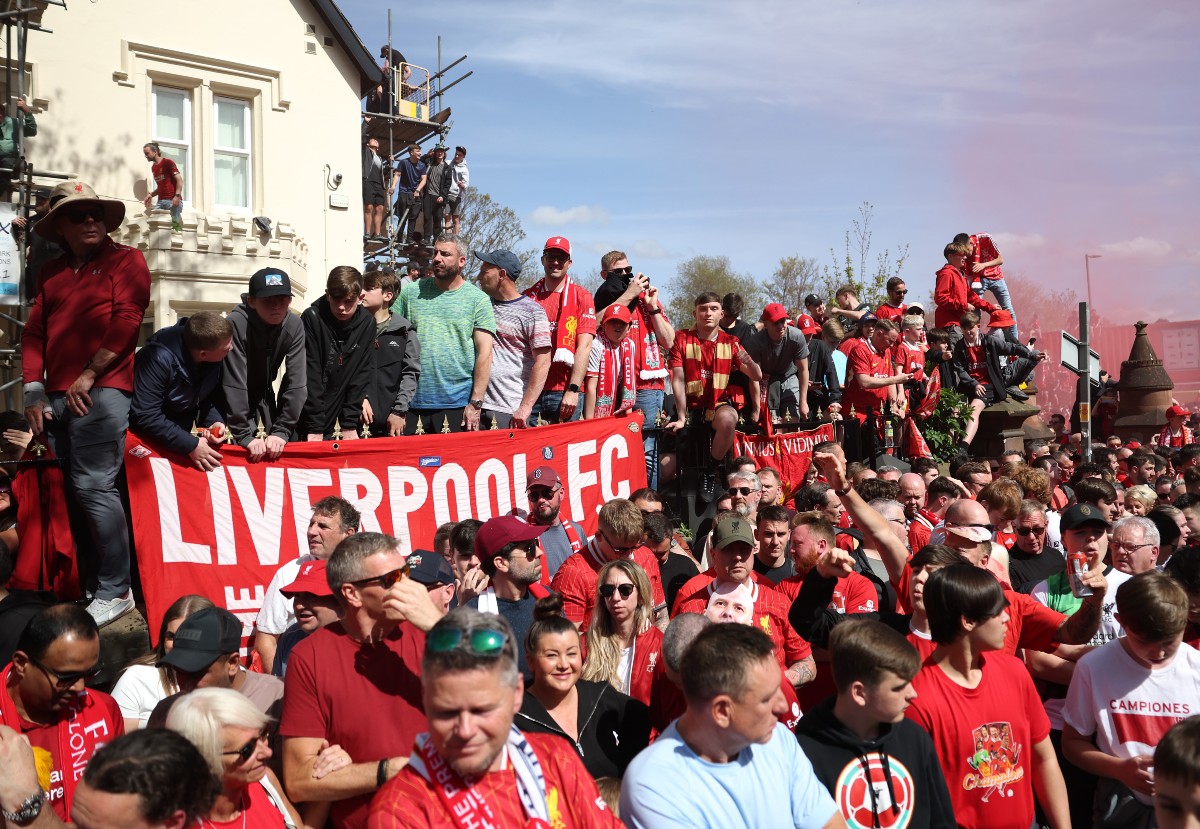 Liverpool fans ahead of the game against Tottenham