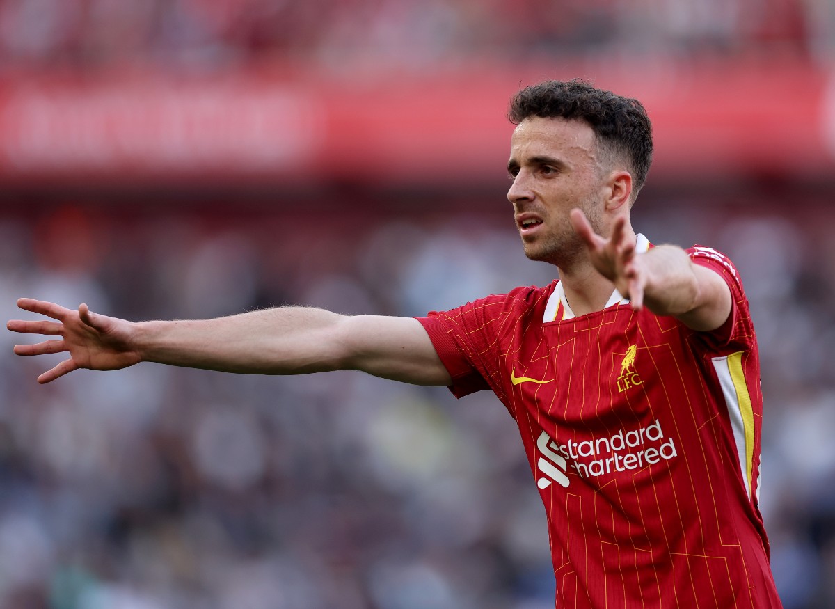 Liverpool diogo Jota in action against Tottenham