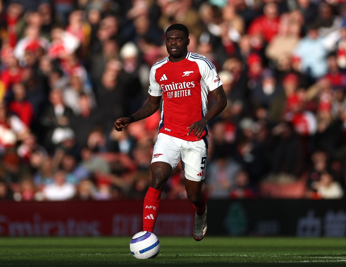 Thomas Partey in action for Arsenal