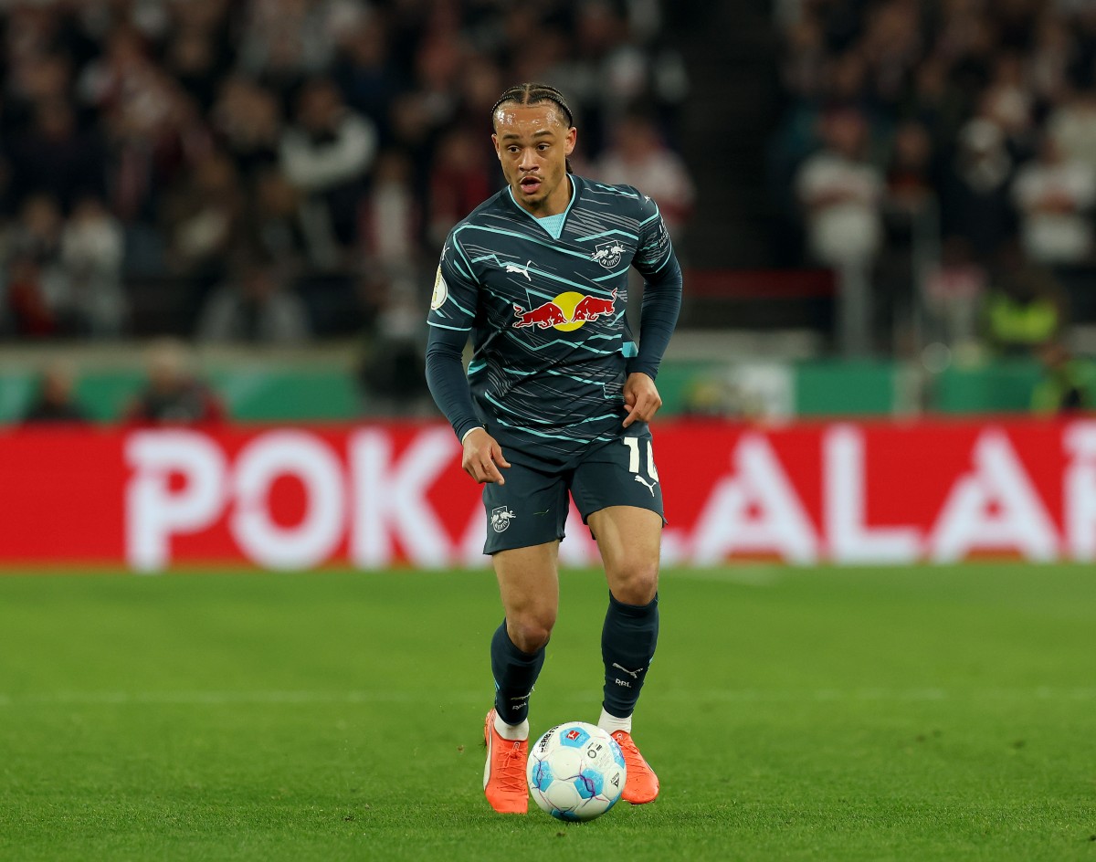 Xavi Simons of RB Leipzig in action