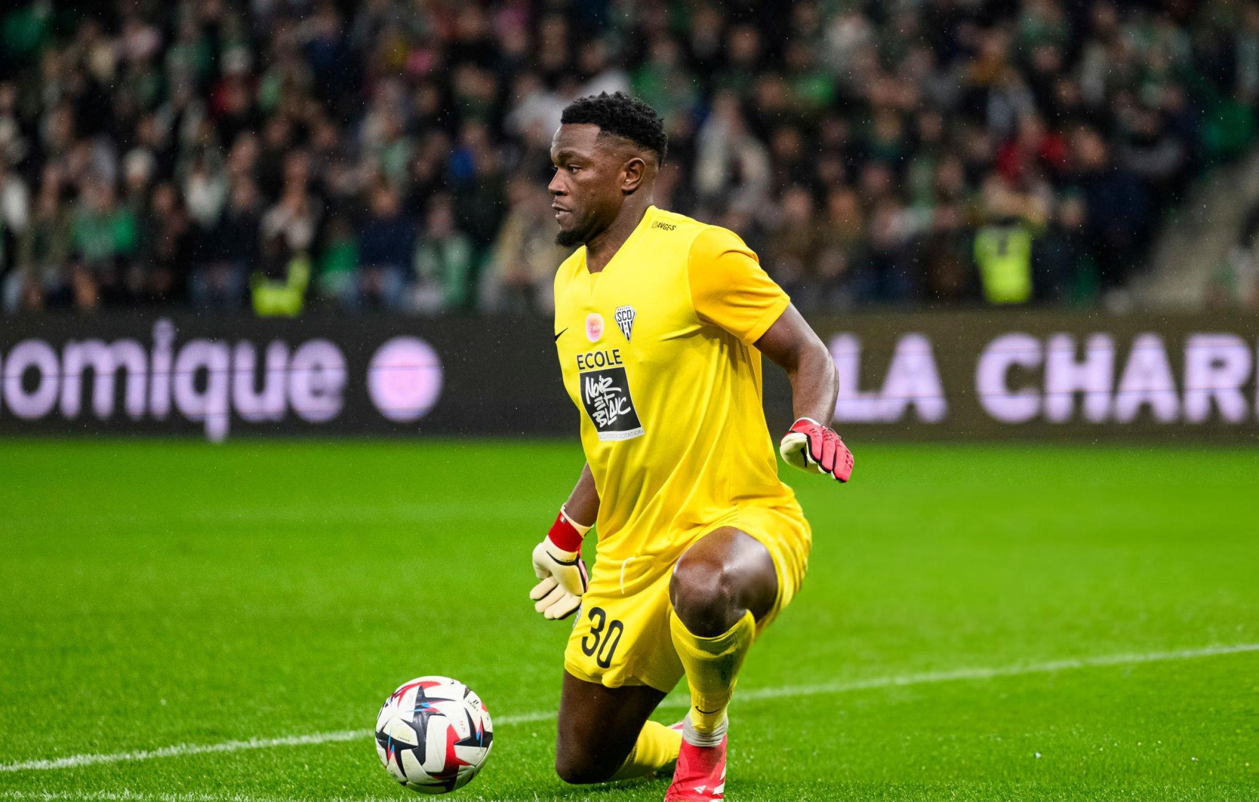 Yahia Fofana of Angers defends the ball