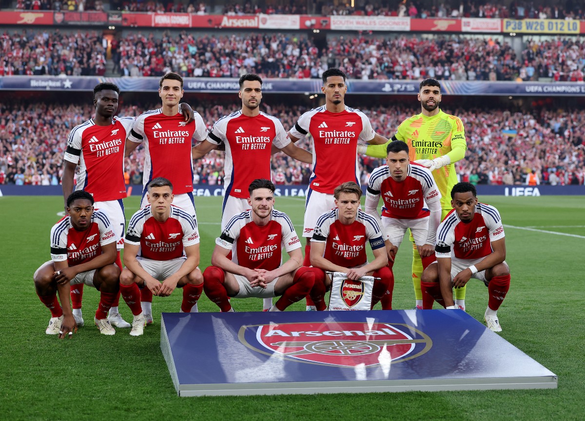 Arsenal's starting line up ahead of the PSG game