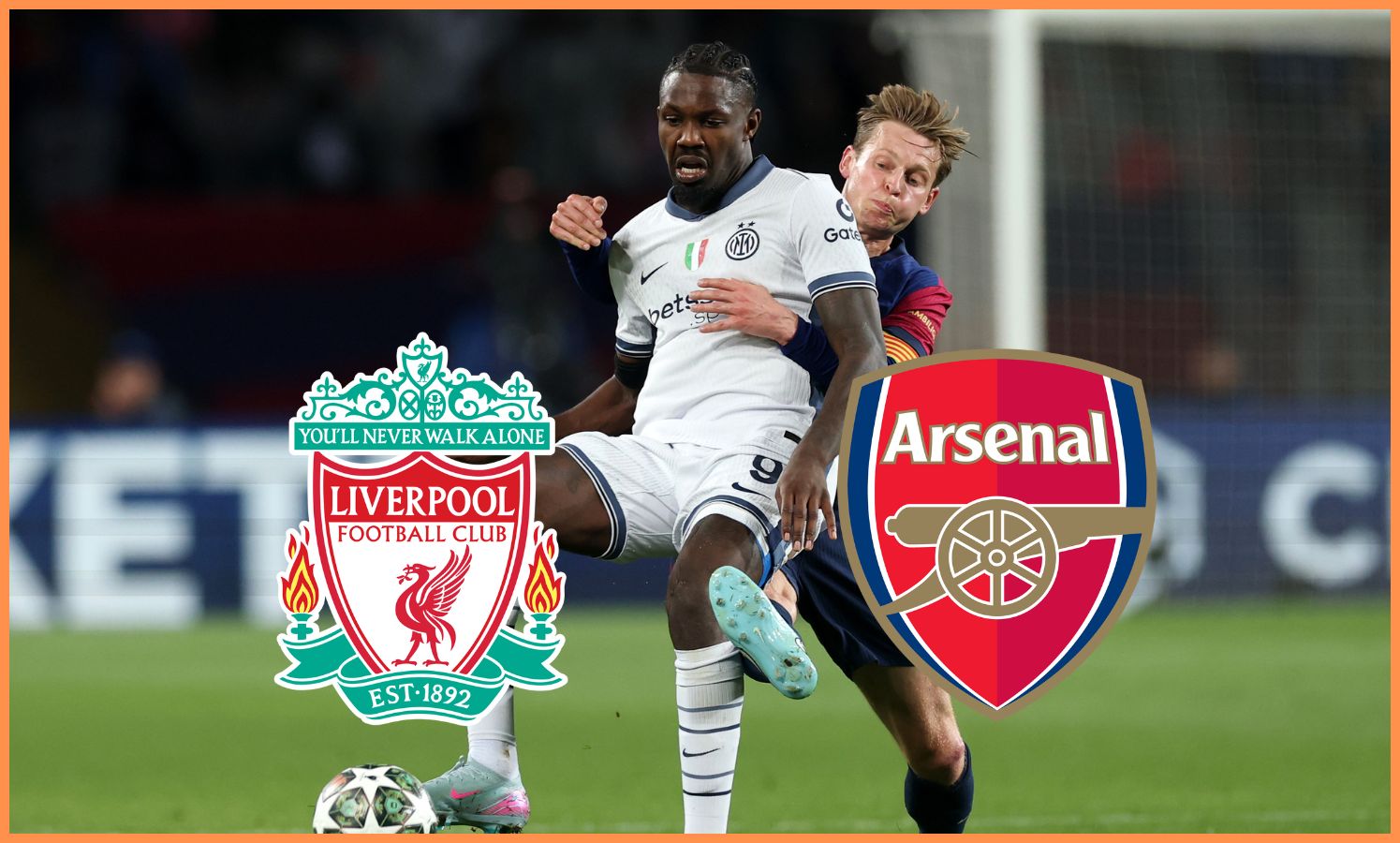 Frenkie de Jong and Marcus Thuram