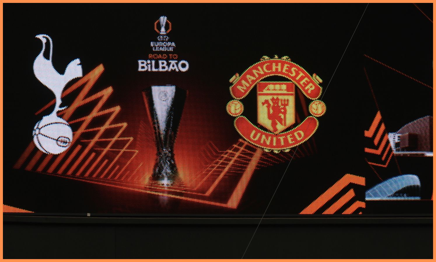 Inside the stadium in Tottenham vs Manchester United Europa League final