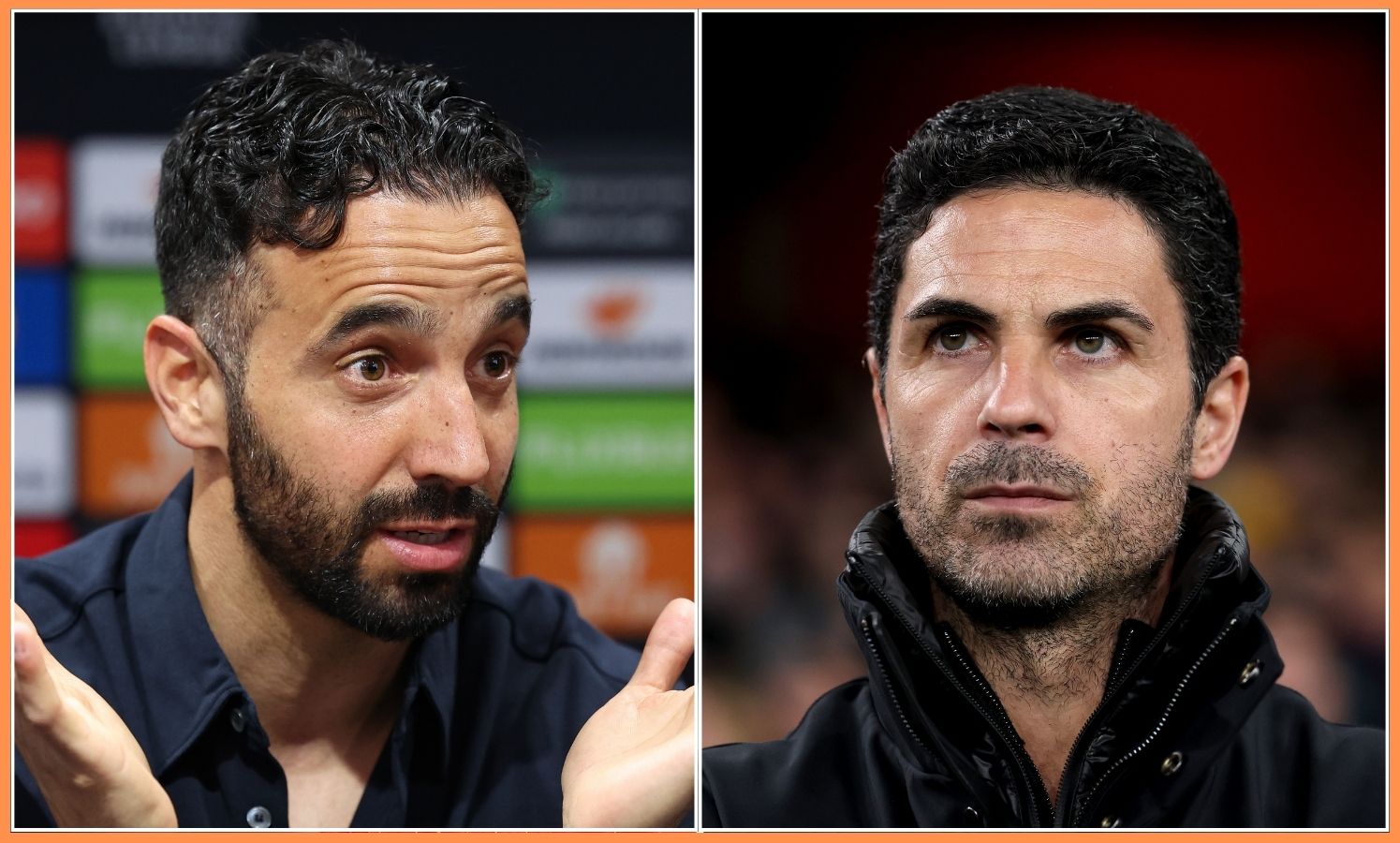 Ruben Amorim and Mikel Arteta