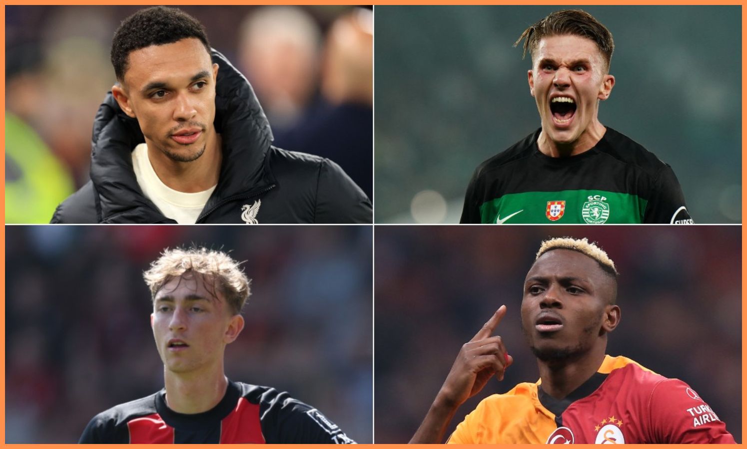 Trent Alexander-Arnold, Viktor Gyokeres, Dean Huijsen and Victor Osimhen