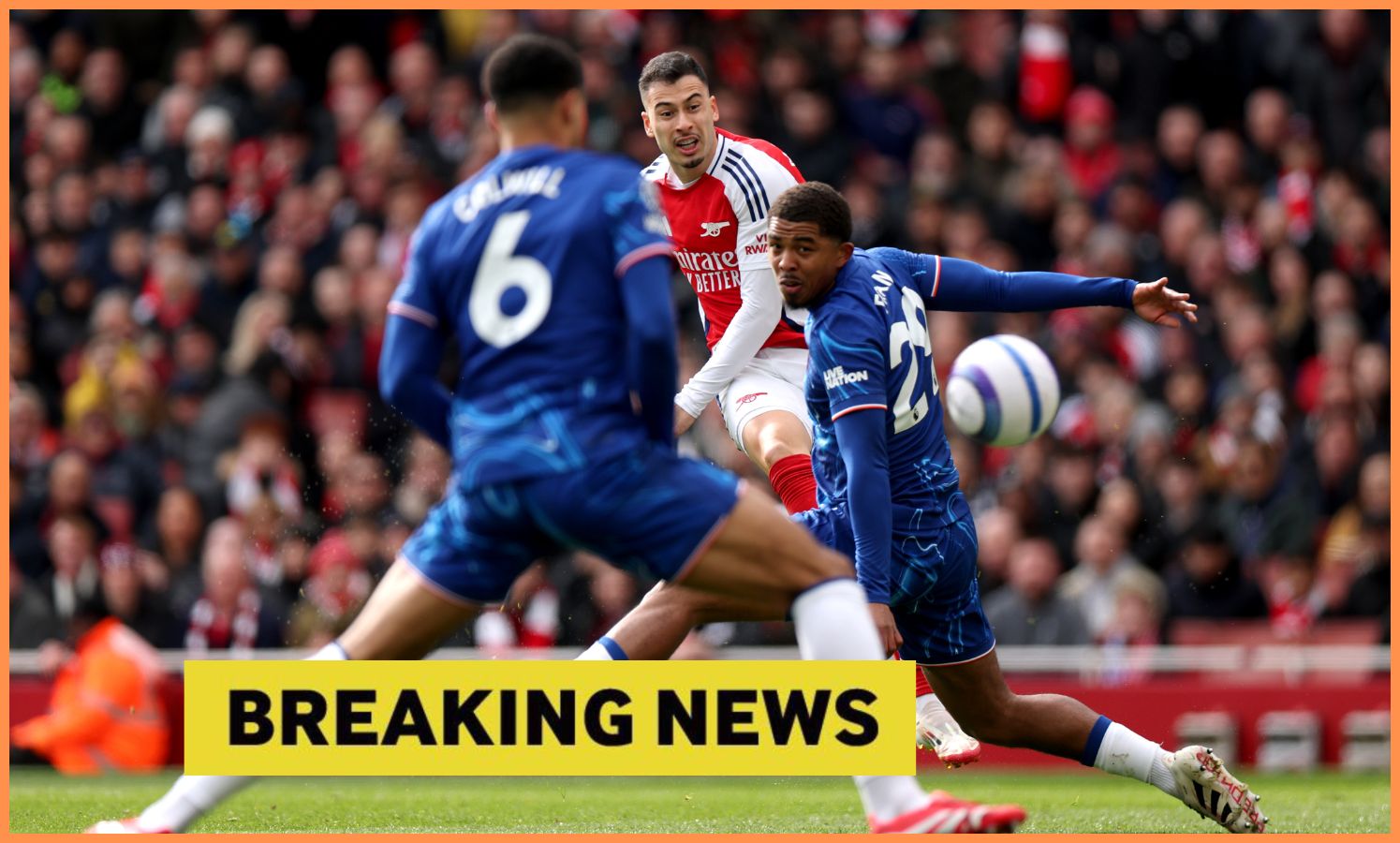 Wesley Fofana in action for Chelsea against Arsenal