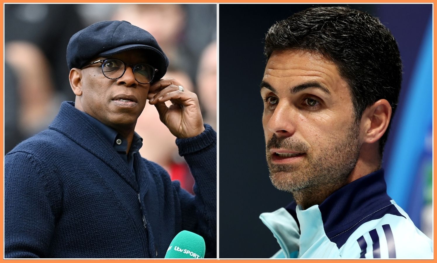 Ian Wright and Mikel Arteta