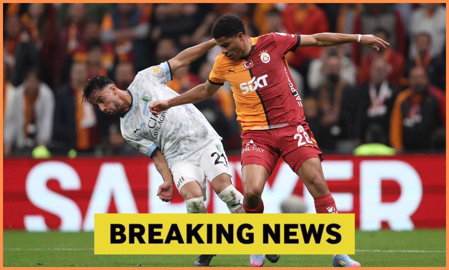 Gabriel Sara is in the action for Galatasaray