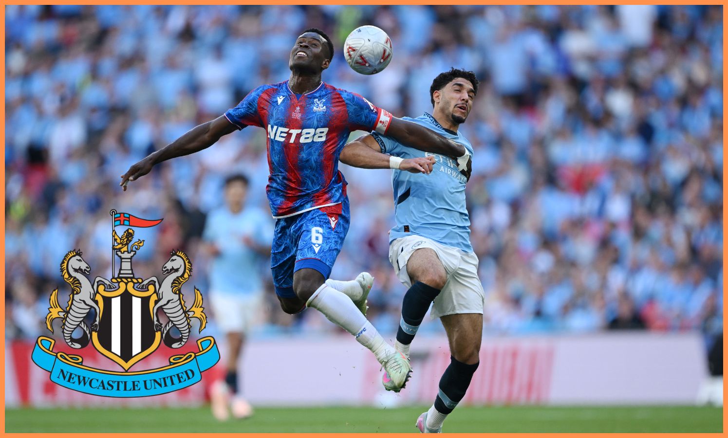 Marc Guehi in action for Crystal Palace against Manchester City