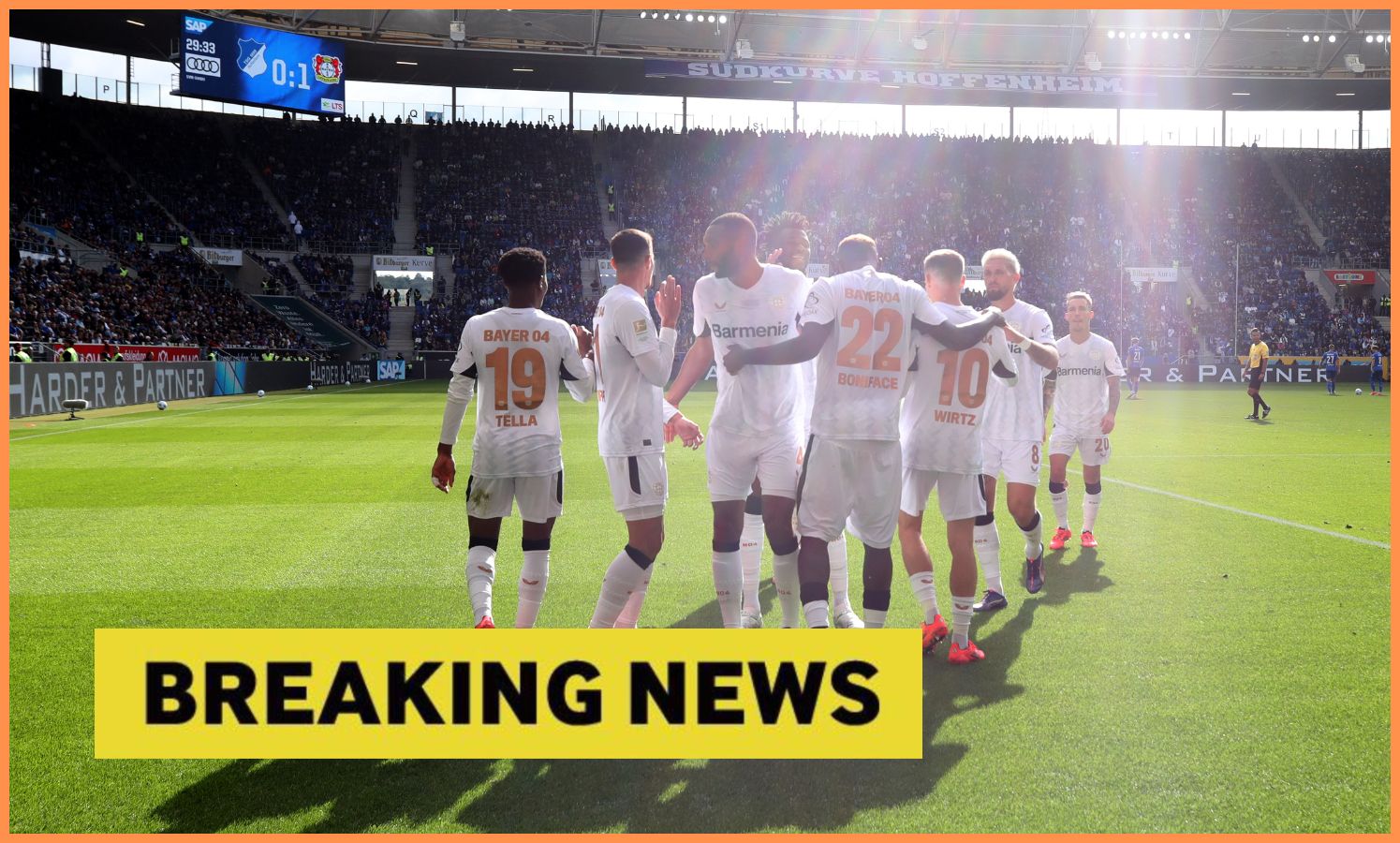 Bayer Leverkusen players celebrate