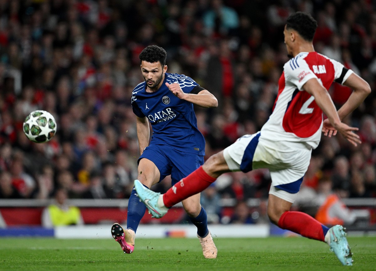 Goncalo Ramos in action for PSG against Arsenal