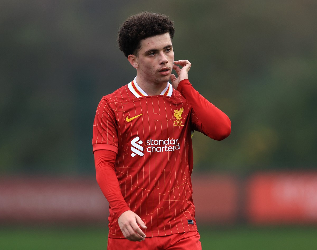 Kieran Morrison in action for Liverpool