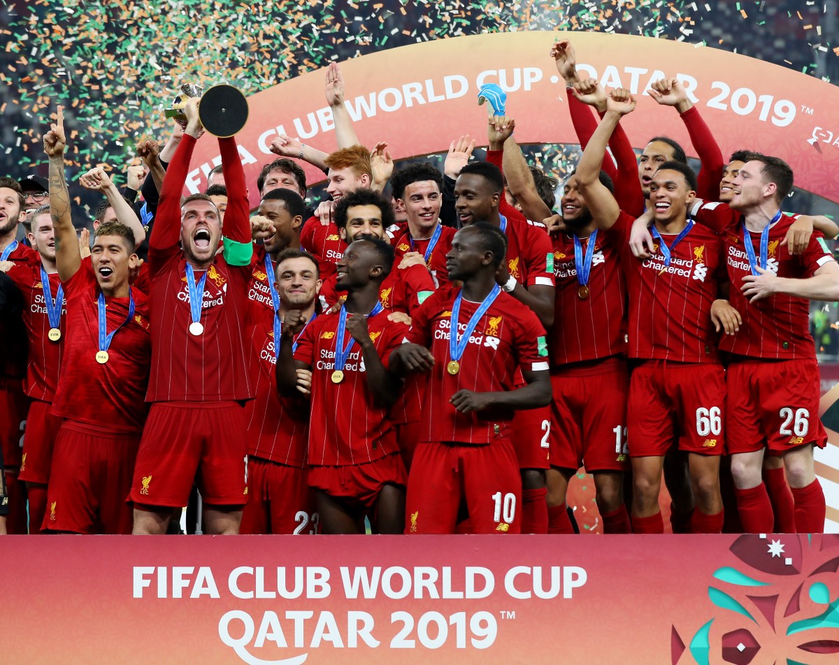 Liverpool celebrate winning the Club World Cup in 2019