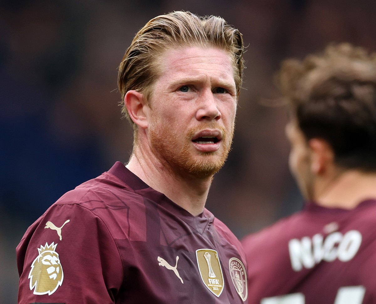 Man City's Kevin De Bruyne in action