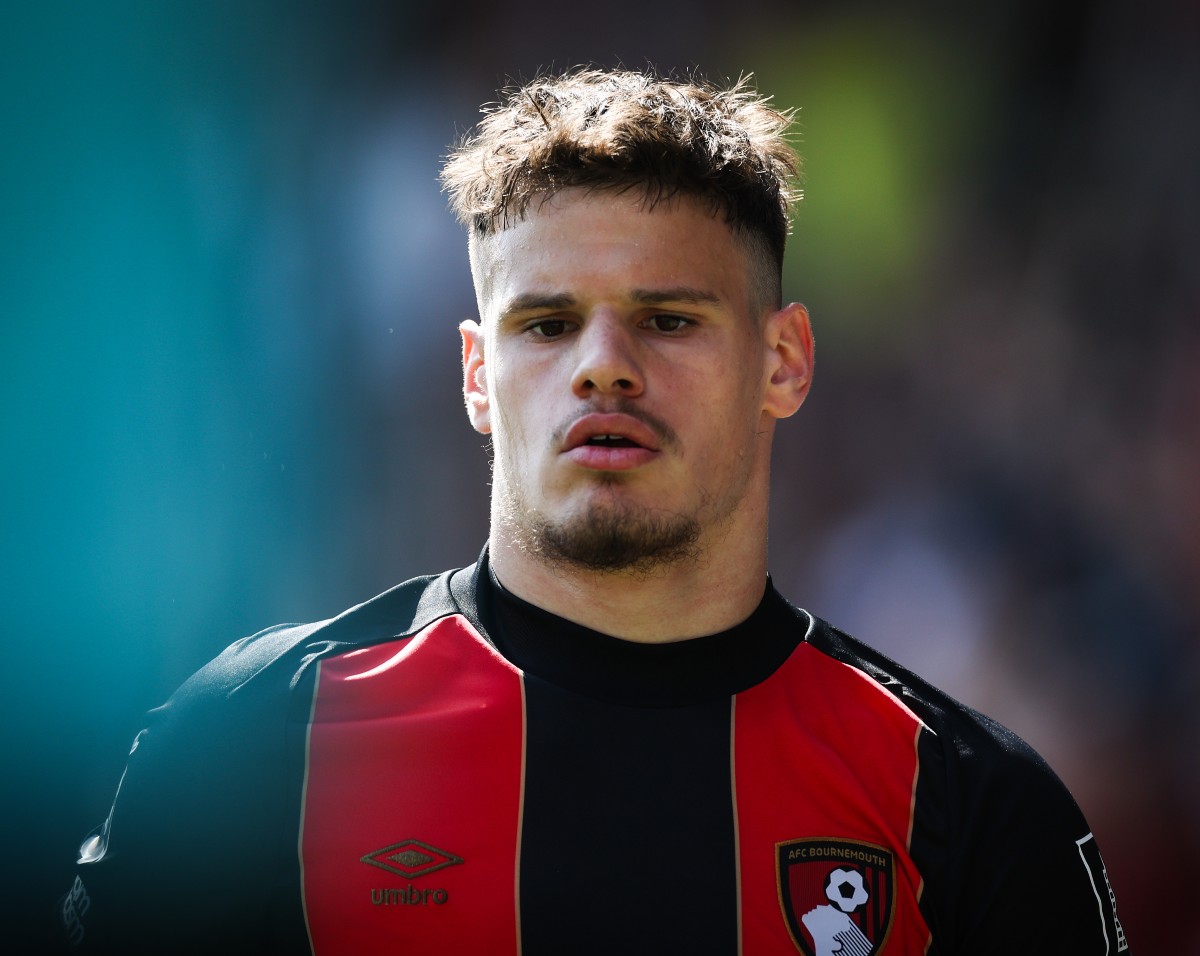 Milos Kerkez in action for AFC Bournemouth