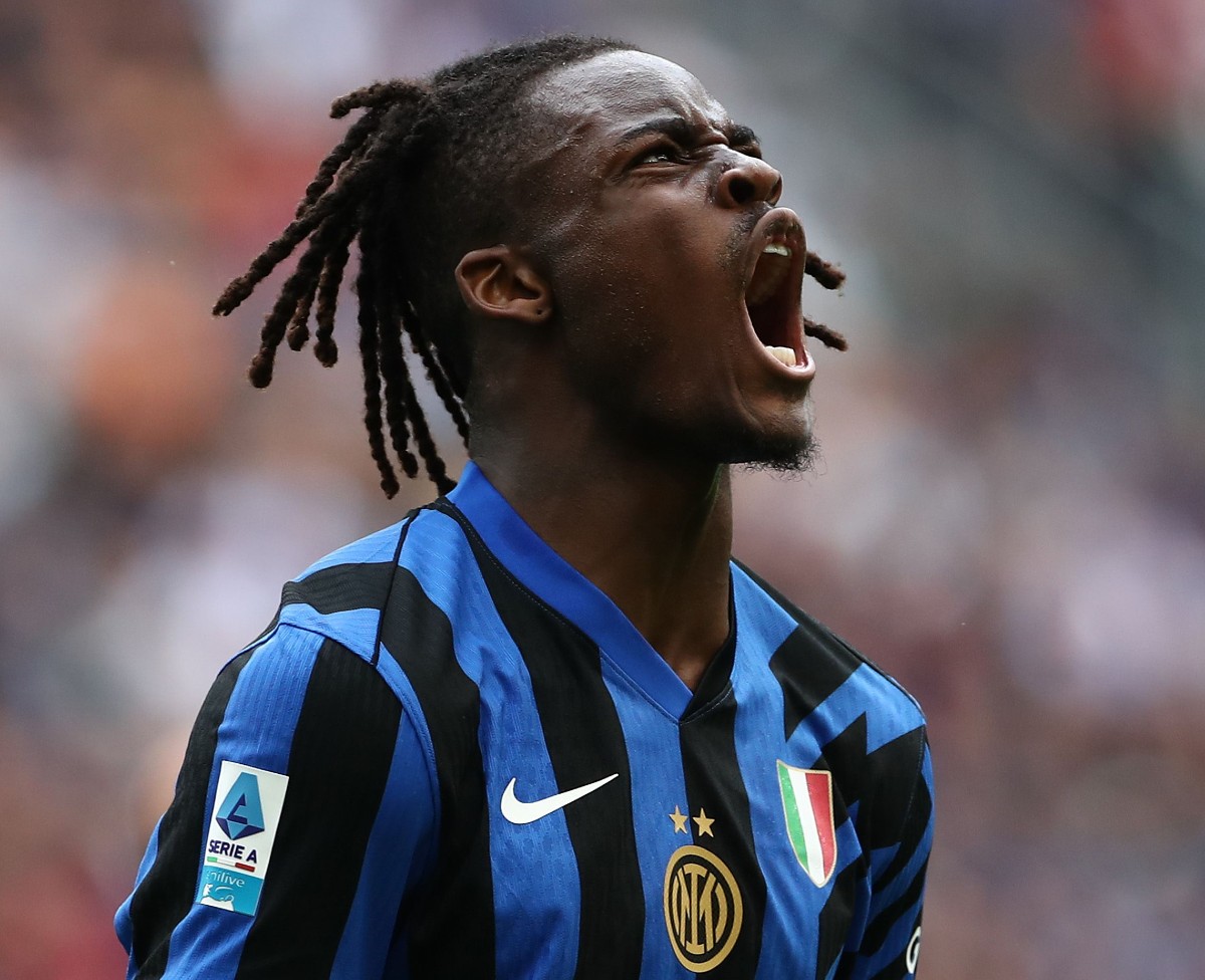 Yan Beesic celebrates the goal of Inter Milano
