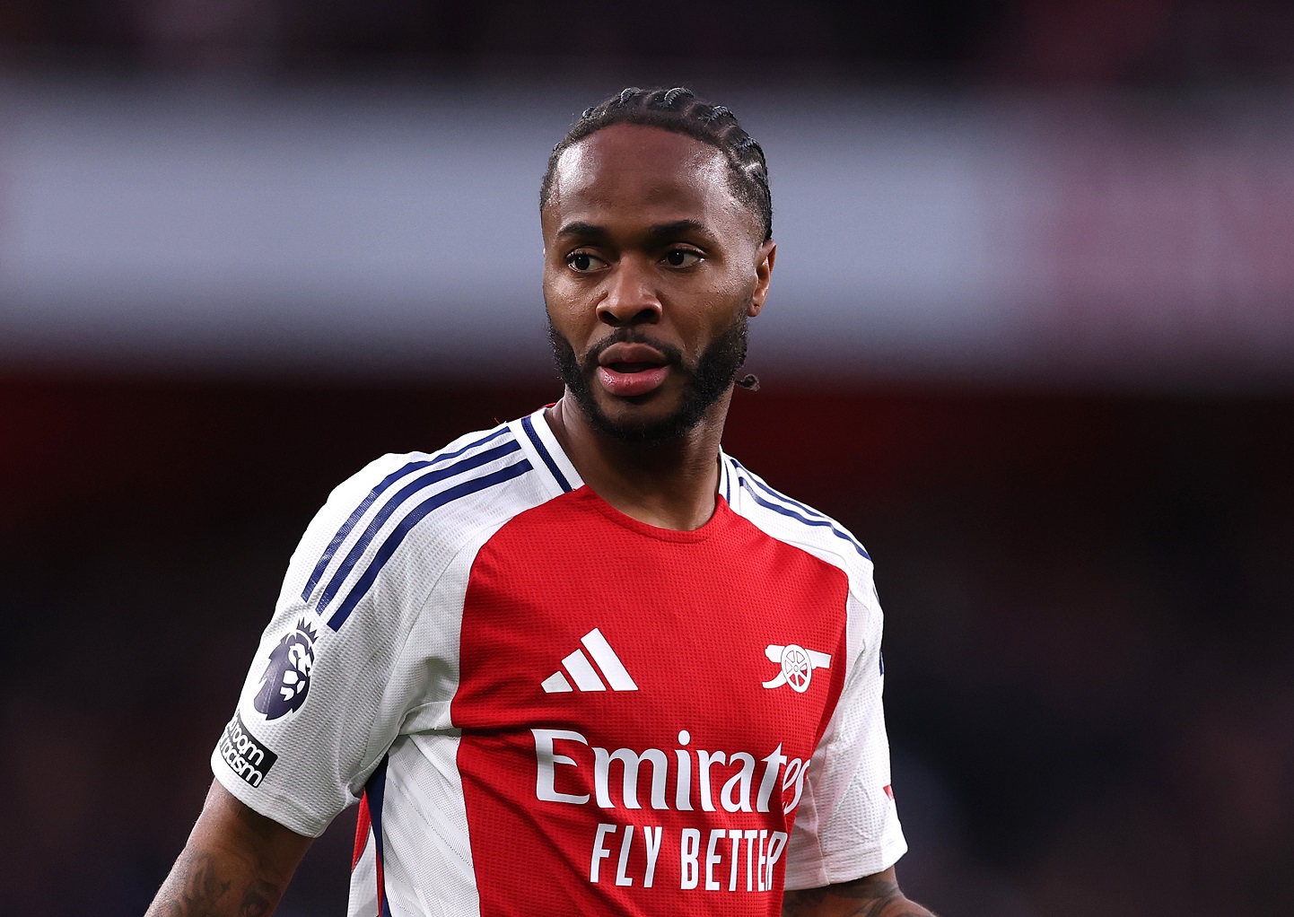 Raheem Sterling in action for Arsenal