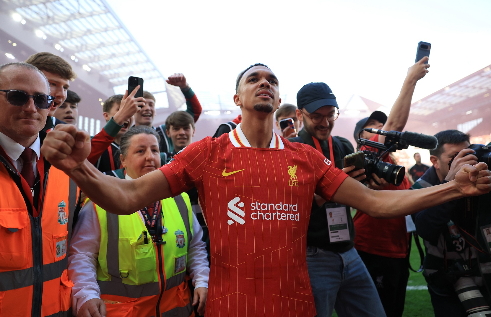 Trent Alexander-Arnold celebrating 