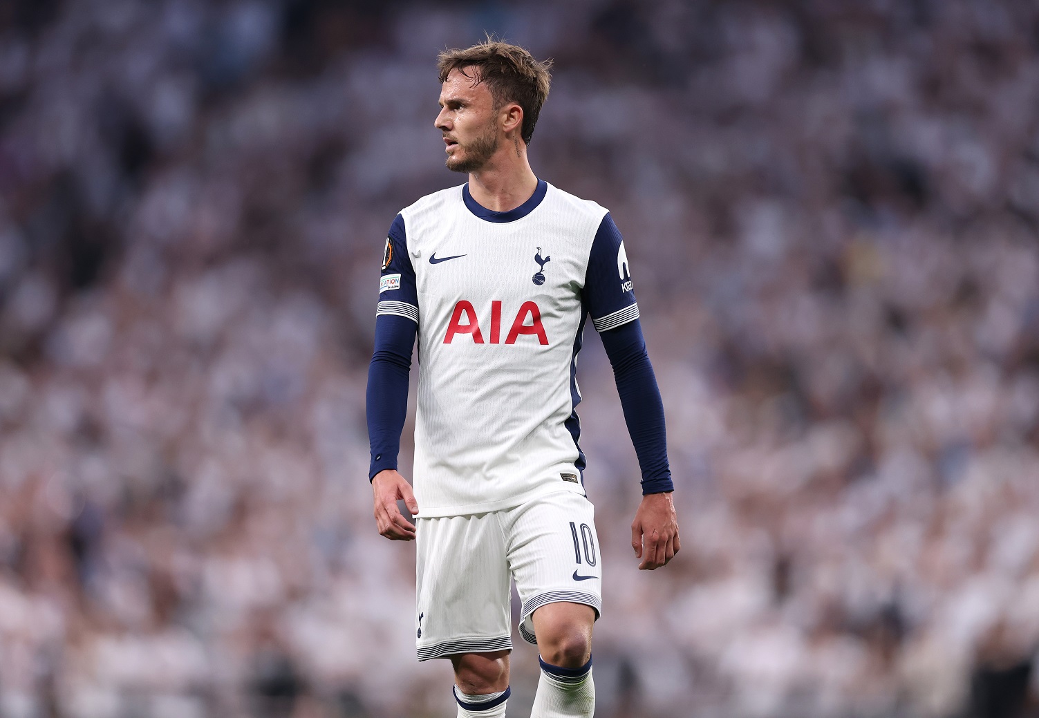 James Maddison in action for Tottenham