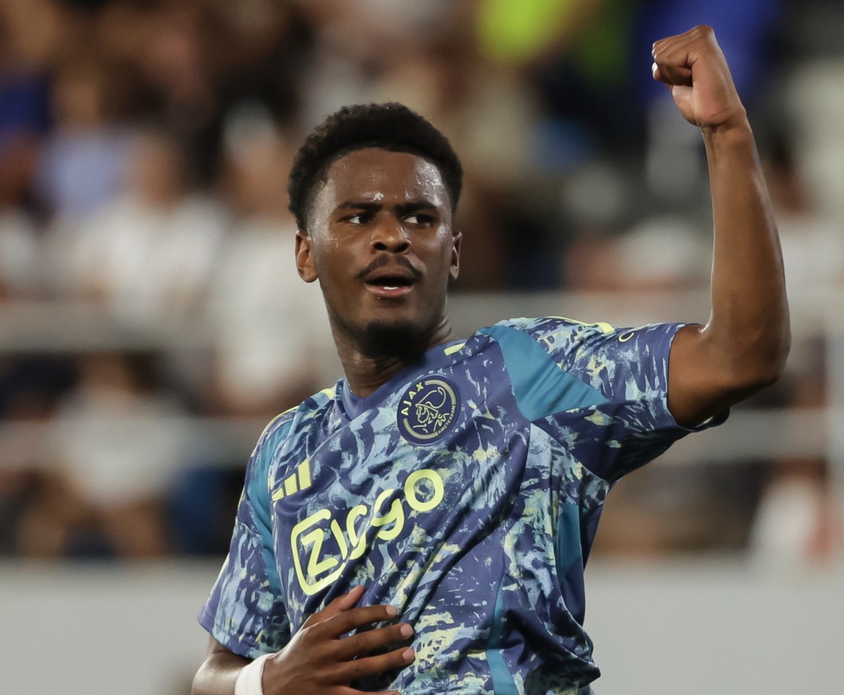 Ajax defender Jorrel Hato celebrates
