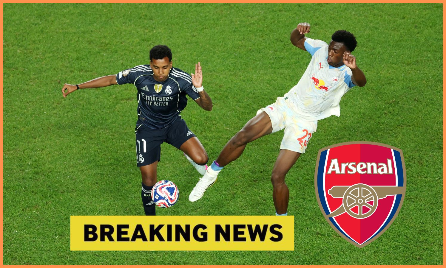 Rodrygo in action for Real Madrid against Red Bull Salzburg at the Club World Cup