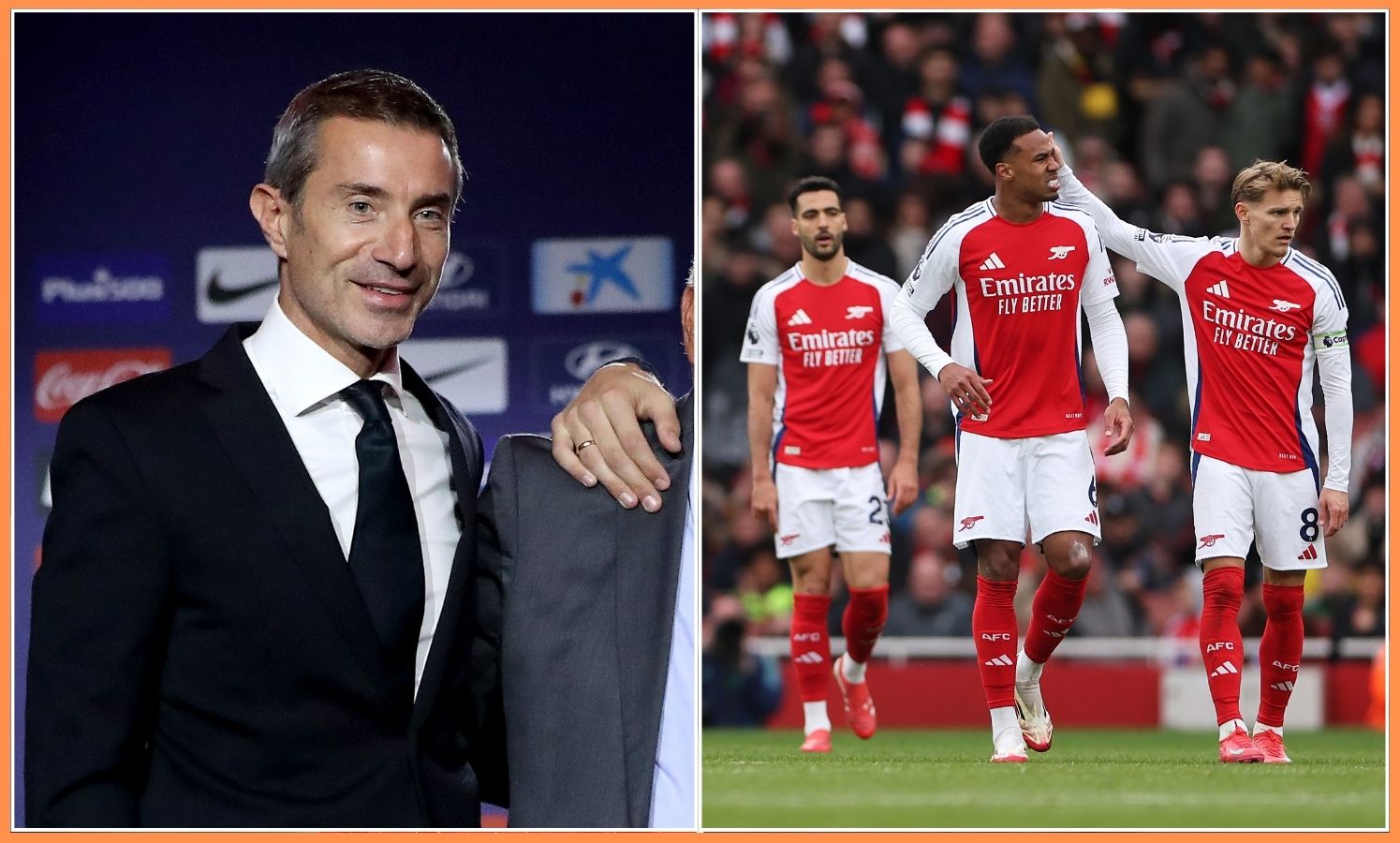 Andrea Berta and Gabriel Maglamal from Arsenal