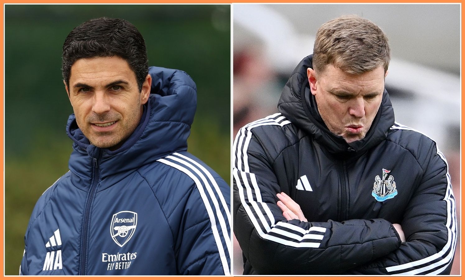 Mikel Arteta and Eddie Hao