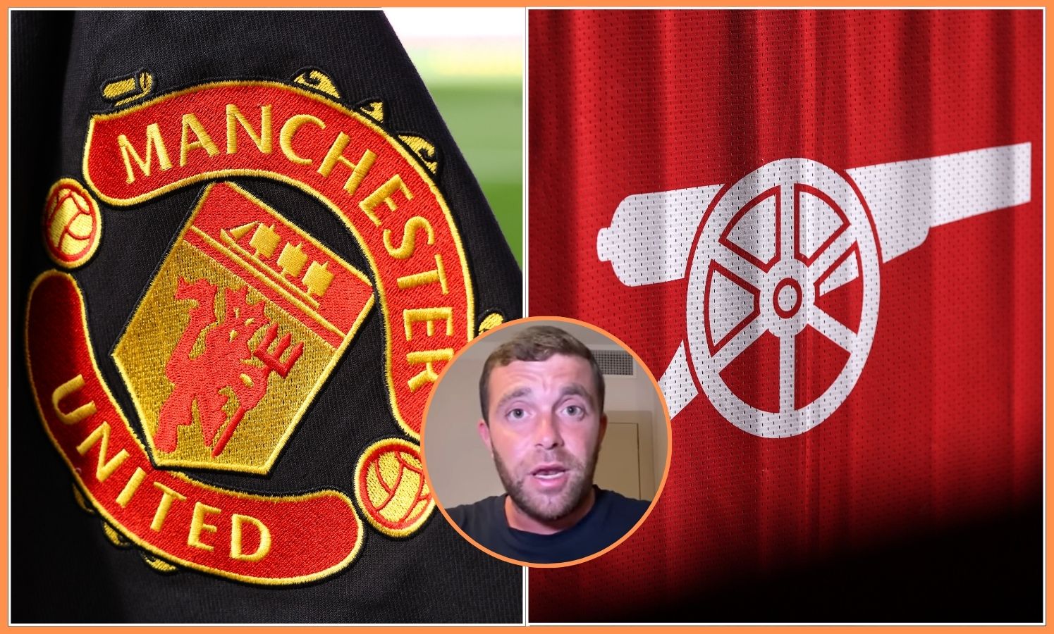 Manchester United and Arsenal flags