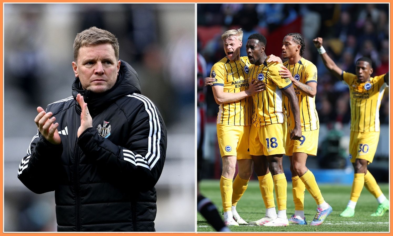 Eddie Howe and Joao Pedro