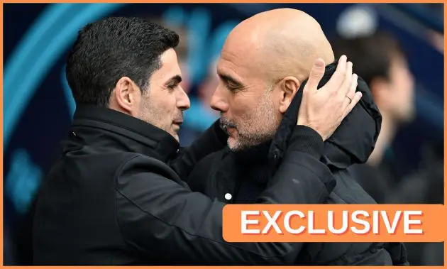 Mikel Arteta and Pep Guardiola
