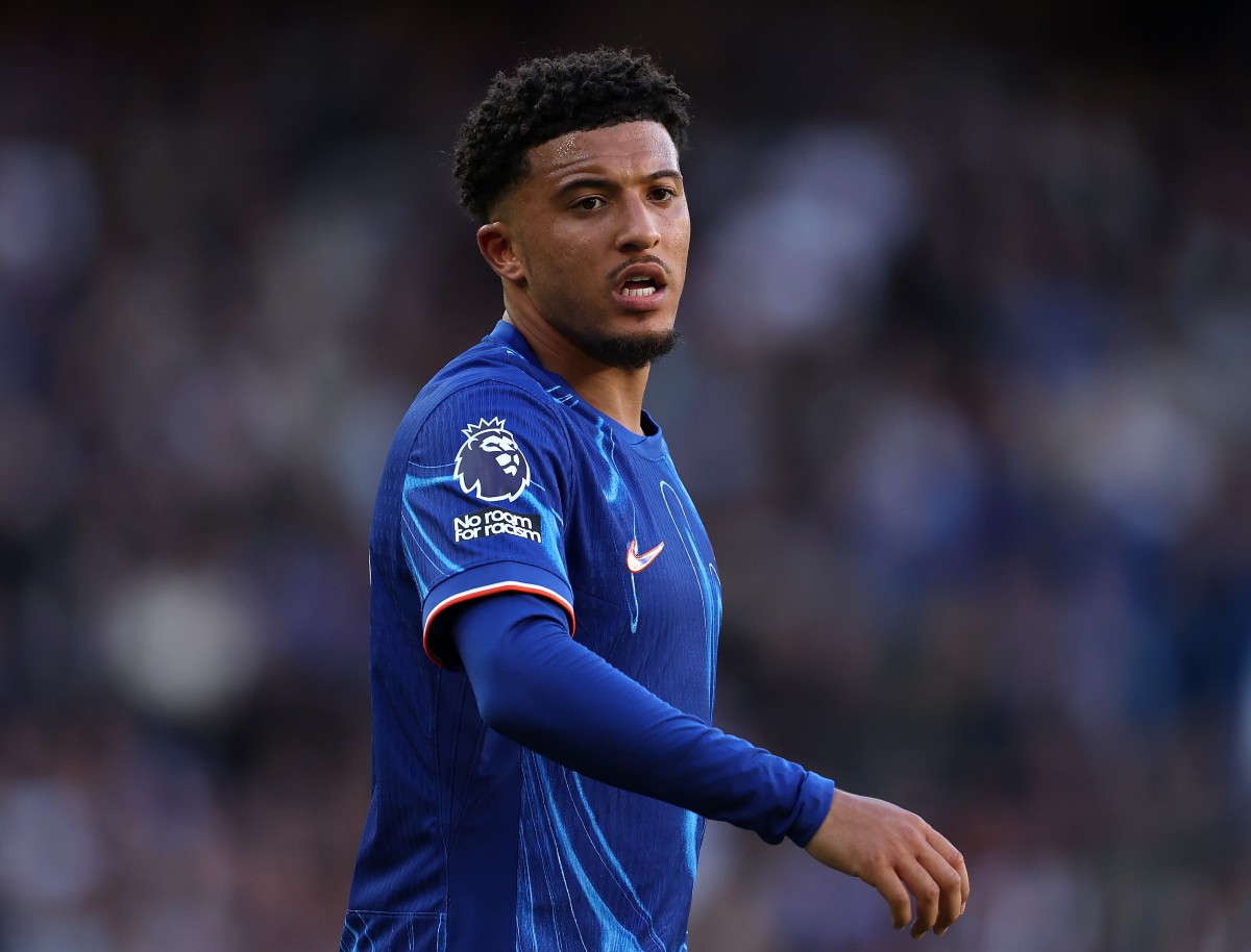 Jadon Sancho in action for Chelsea against Brighton