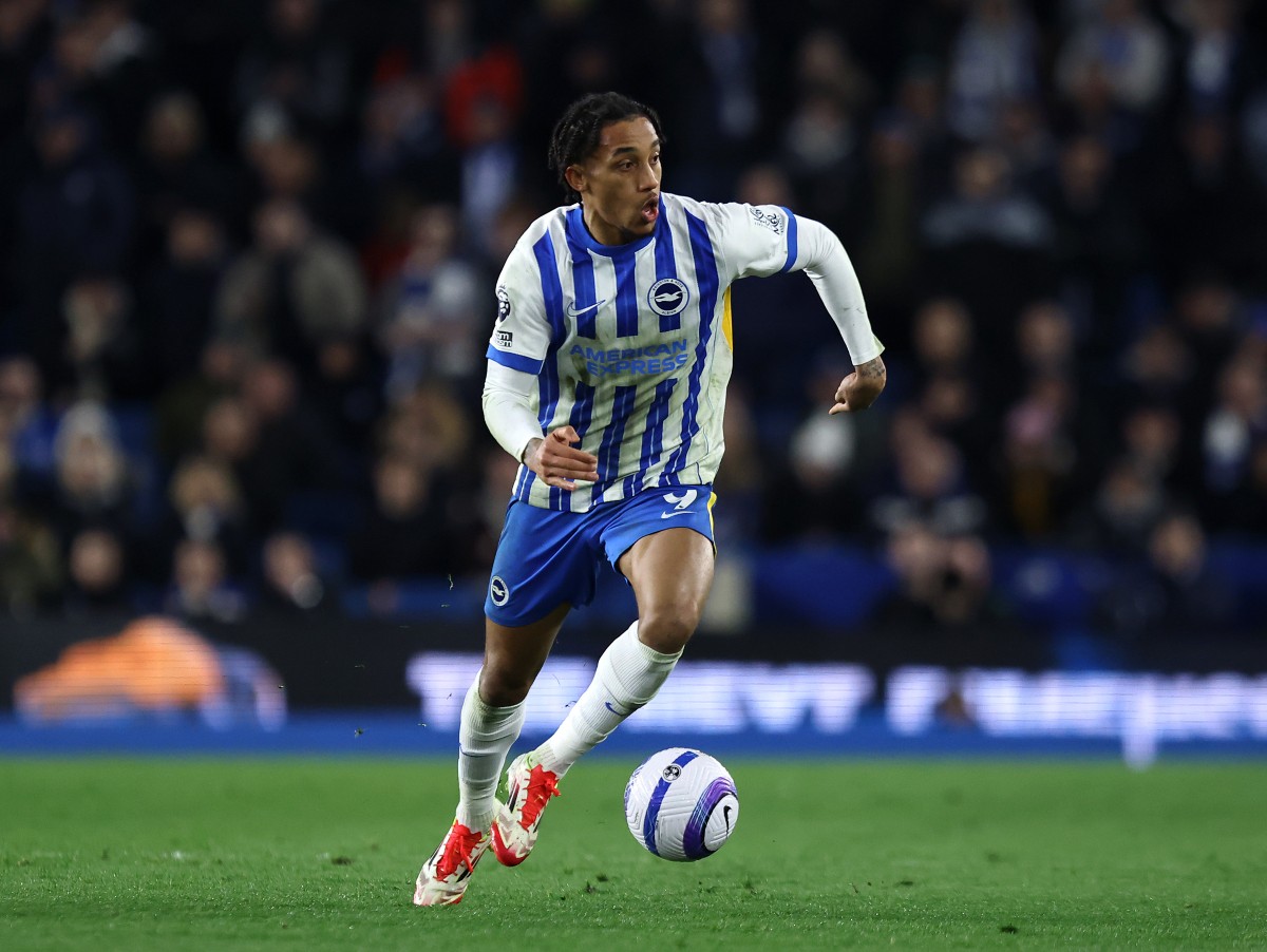 Joao Pedro is in action for Brighton