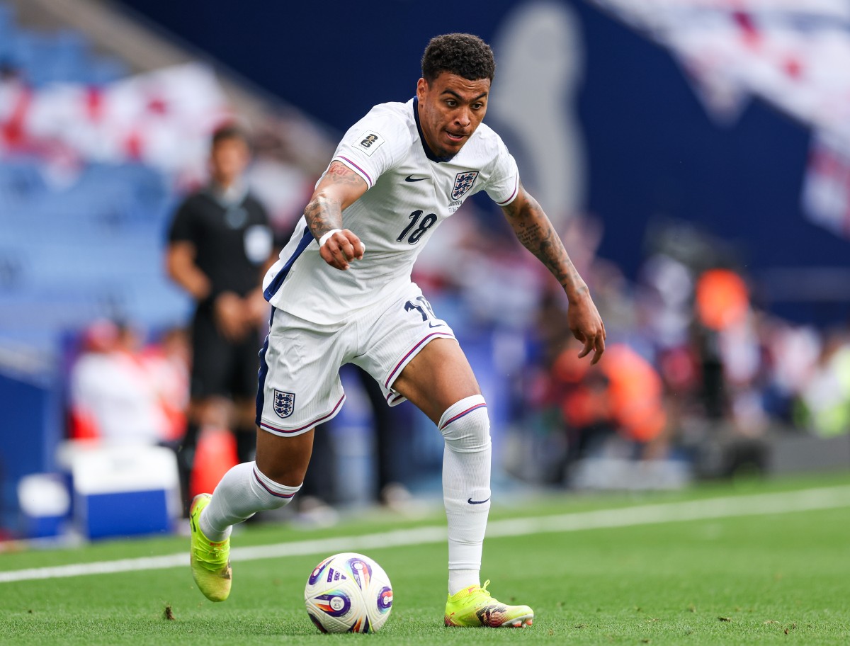 Morgan Rogers in action for England