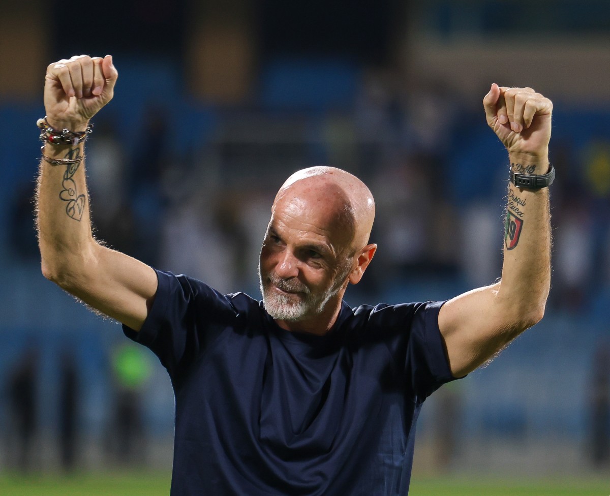 Stefano Pioli celebrates a win for Al Nassr