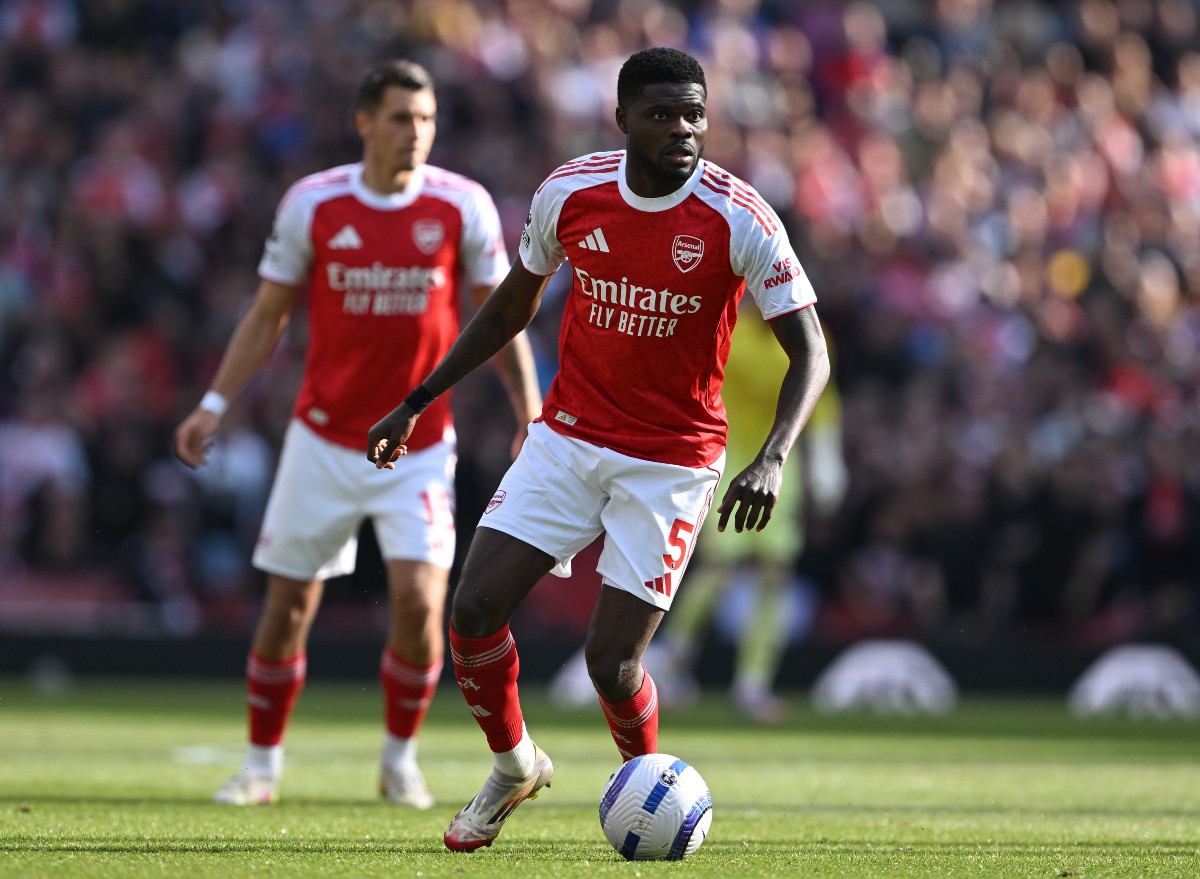 Thomas Partey in action for Arsenal