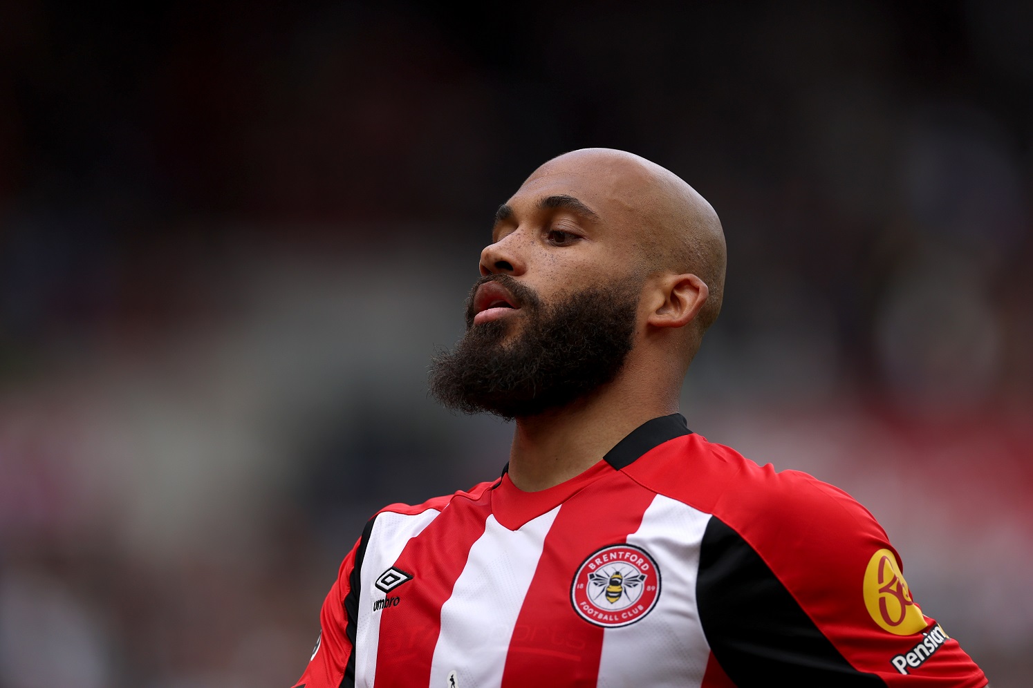 Bryan Mbeumo in action for Brentford