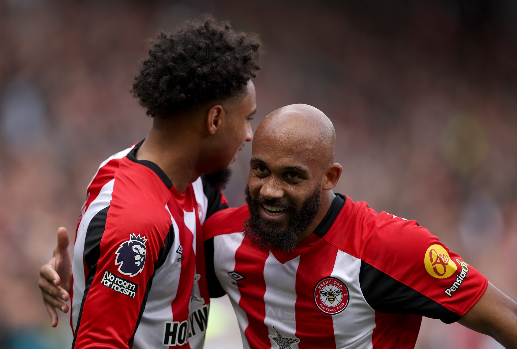 Bryan Mbeumo in action for Brentford 