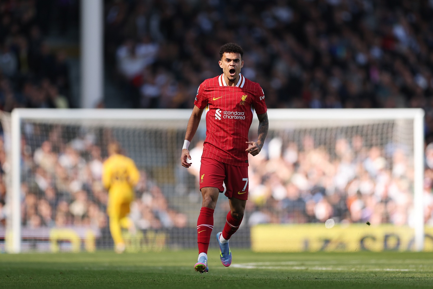 Luis Diaz of Liverpool celebrates
