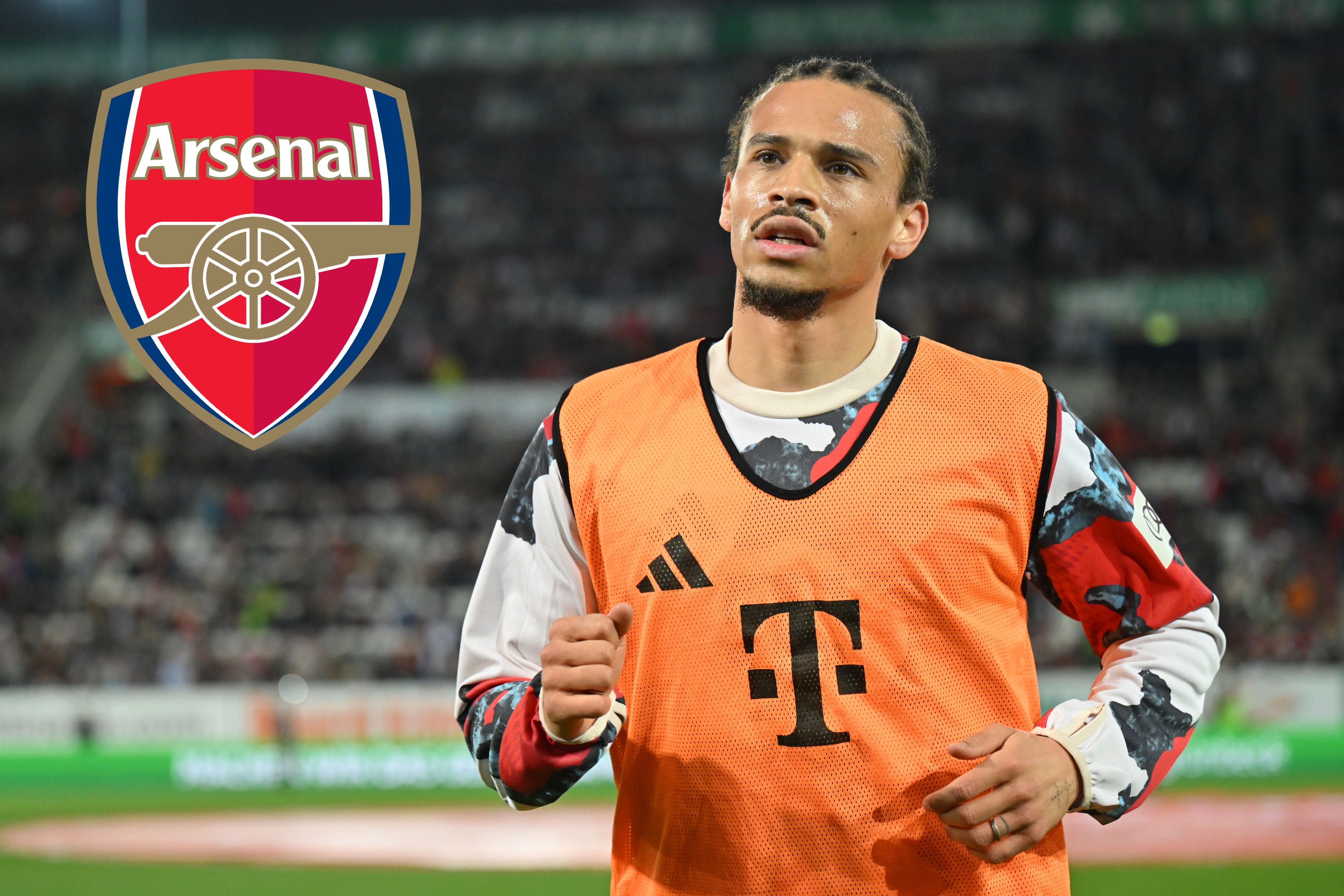 Leroy Sane, warming up for Bayern Munich